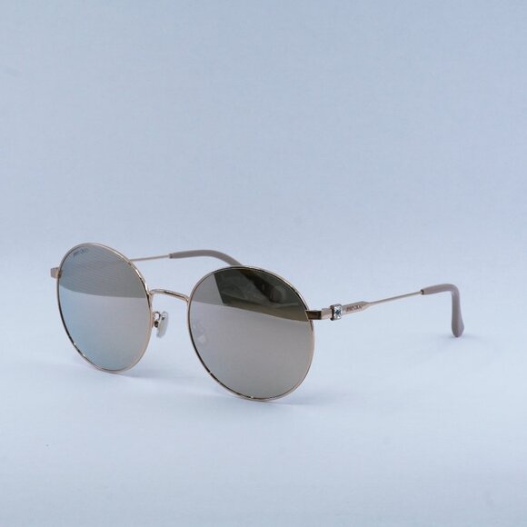 Jimmy Choo KAT/G/SK 0DDB SQ Sunglasses Gold Round Frame, Multilayer Lenses - Picture 1 of 12